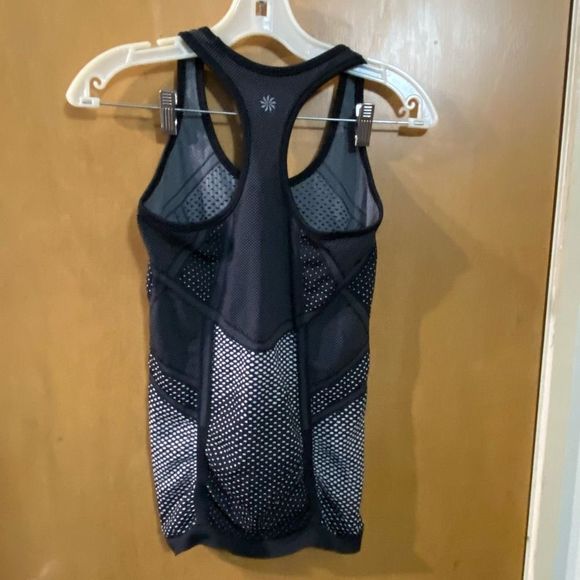 Athleta Fastest Track Ruched Polka Dot Tank Top SZ XS - Picture 8 of 9